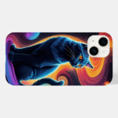 schwarze Katze Case-Mate iPhone Hülle (Rückseite (Horizontal))