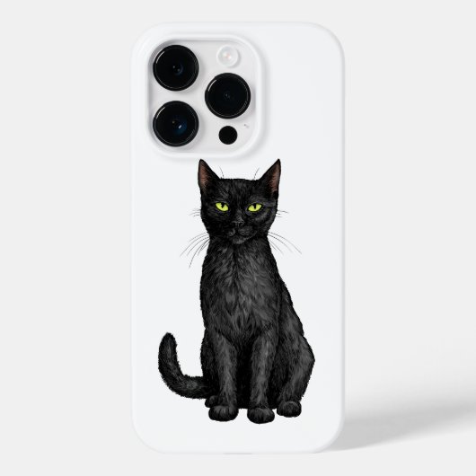 Schwarze Katze Case-Mate iPhone Hülle (Rückseite)