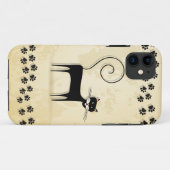 Schwarze Katze Case-Mate iPhone Hülle (Rückseite (Horizontal))