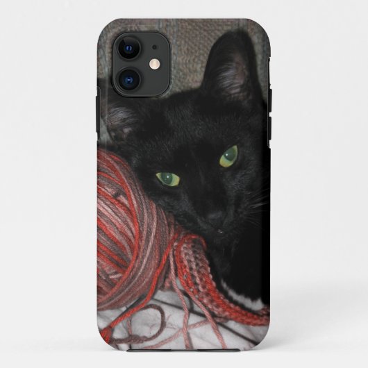 Schwarze Katze Case-Mate iPhone Hülle (Rückseite)
