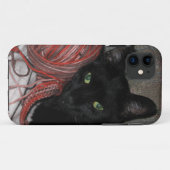 Schwarze Katze Case-Mate iPhone Hülle (Rückseite (Horizontal))