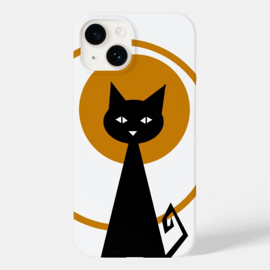 Schwarze Katze Case-Mate iPhone Hülle (Rückseite)
