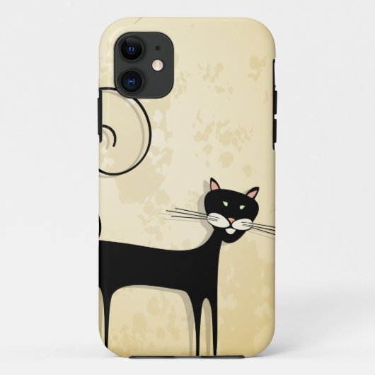 Schwarze Katze Case-Mate iPhone Hülle (Rückseite)