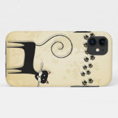 Schwarze Katze Case-Mate iPhone Hülle (Rückseite (Horizontal))