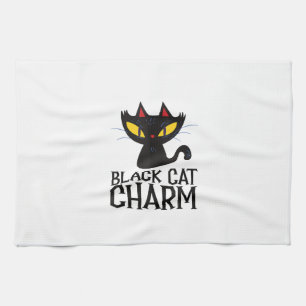 Schwarze Katze Charm Halloween Design Tank Top Geschirrtuch