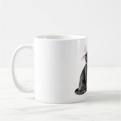 Schwarze Katze Chic Rosa Hut Halloween Kaffeetasse (Links)