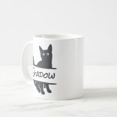 Schwarze Katze Custom Kaffeetasse (Vorderseite Links)