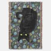 Schwarze Katze Decke (Vorderseite Vertikal)