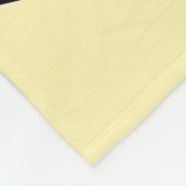 Schwarze Katze der 50er Jahre, gelb Fleecedecke (Ecke)