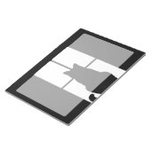 Schwarze Katze des Fensters Klicken Sie, um eine F Notizblock (angewinkelt)