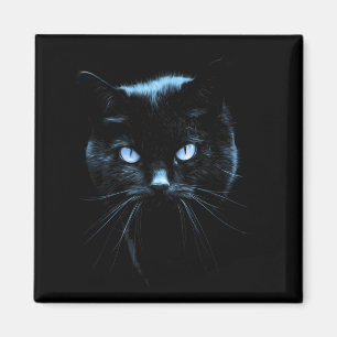 Schwarze Katze Design Realistische Katzen Augen Co Magnet