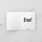 Schwarze Katze, die Friedhof Mond, es schlägt, ist Karte (Innenseite)