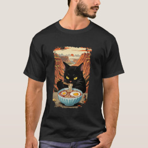 Schwarze Katze, die Ramen-Nudeln isst Grand Canyon T-Shirt
