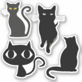 SCHWARZE KATZE-DIE-SCHNITTSTECKER-SAMMLUNG AUFKLEBER (Vorderseite)