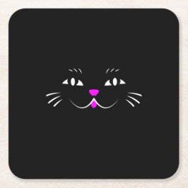 Schwarze Katze, die Sie aufpasst Rechteckiger Pappuntersetzer