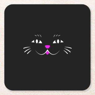 Schwarze Katze, die Sie aufpasst Rechteckiger Pappuntersetzer