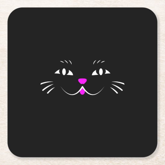 Schwarze Katze, die Sie aufpasst Rechteckiger Pappuntersetzer (Vorderseite)