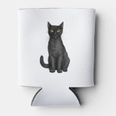Schwarze Katze Dosenkühler (Vorderseite)