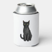 Schwarze Katze Dosenkühler (Kanne Rückseite)