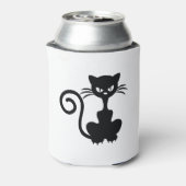 Schwarze Katze Dosenkühler (Kanne Rückseite)