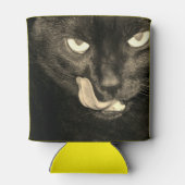 Schwarze Katze Dosenkühler (Rückseite)