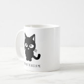 Schwarze Katze | Du bist nicht der Chef von mir Kaffeetasse (Vorderseite Links)
