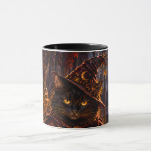 Schwarze Katze Dungeon Master Fantasy-Kunst Tasse