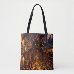 Schwarze Katze Dungeon Master Fantasy Tasche