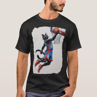 Schwarze Katze Dunk! T-Shirt
