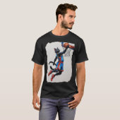 Schwarze Katze Dunk! T-Shirt (Vorne ganz)