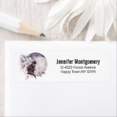 Schwarze Katze durch einen magischen Vollmond (Insitu)