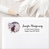 Schwarze Katze durch einen magischen Vollmond (Insitu)