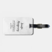 Schwarze Katze durch einen magischen Vollmond Gepäckanhänger (Rückseite horizontal)