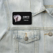 Schwarze Katze durch einen magischen Vollmond Namensschild (Beispiel)