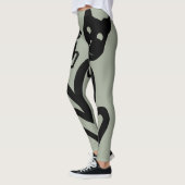 SCHWARZE KATZE DURCH SEIFKLAPPENfenster Leggings (Links)