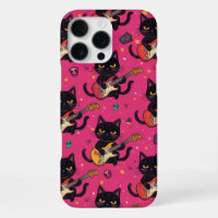 Schwarze Katze E-Gitarre Spieler Rockband-Geschenk