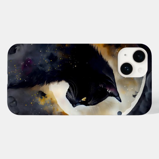 Schwarze Katze Eclipse Case-Mate iPhone Hülle (Rückseite (Horizontal))