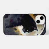 Schwarze Katze Eclipse iPhone Hülle (Rückseite (Horizontal))