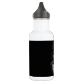 Schwarze Katze Edelstahlflasche (Links)