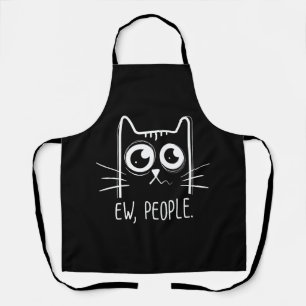 Schwarze Katze Ekel Menschen Lustiger Katzenliebha Schürze