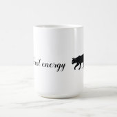 Schwarze Katze Energie Kaffeetasse (Mittel)