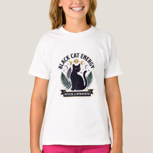 Schwarze Katze Energie - Mystisch und introvertier T-Shirt