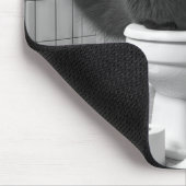 Schwarze Katze enträtselt eine Rolle Toilettenpapi Mousepad (Ecke)