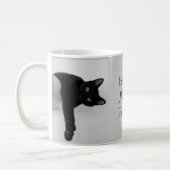 Schwarze Katze entspannen auf dem Sofa Kaffeetasse (Links)
