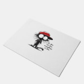 Schwarze Katze Es ist gut, ich bin gut alles ist g Fußmatte (Schrägansicht)