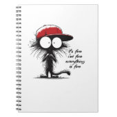 Schwarze Katze Es ist gut, ich bin gut alles ist g Notizblock (Vorderseite)