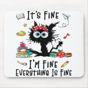 Schwarze Katze Es ist schön, dass ich gut bin alle Mousepad