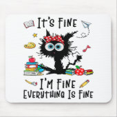 Schwarze Katze Es ist schön, dass ich gut bin alle Mousepad (Vorne)