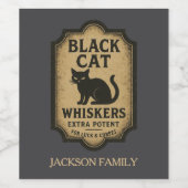 Schwarze Katze Extra kraftvolles Tonic Weinetikett (Einzelnes Label)