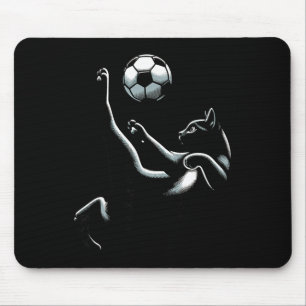 Schwarze Katze Fahrrad-Tritt - Fußball-Fans Frauen Mousepad